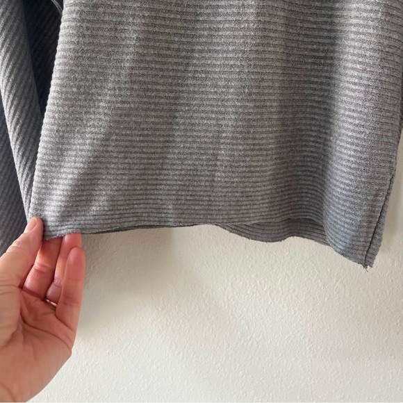 JOAH BROWN | Slouchy Dolman Ribbed Raw Hem Long Sleeve Tee | OS - Picture 4 of 4